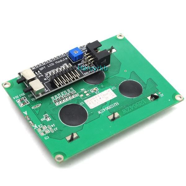 LCD Display Module 128x64 (12864) Graphic Matrix LCD with Blue Backlight (3.3V)