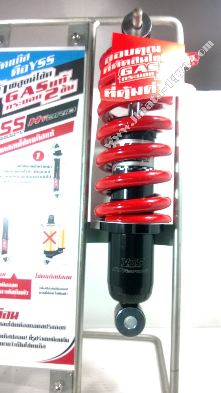 (CBR 150)โช้คอัพหลังเดี่ยว YSS รุ่น DTG (ไฮบริด) สำหรับ Honda CBR 150 สี ดำ/แดง