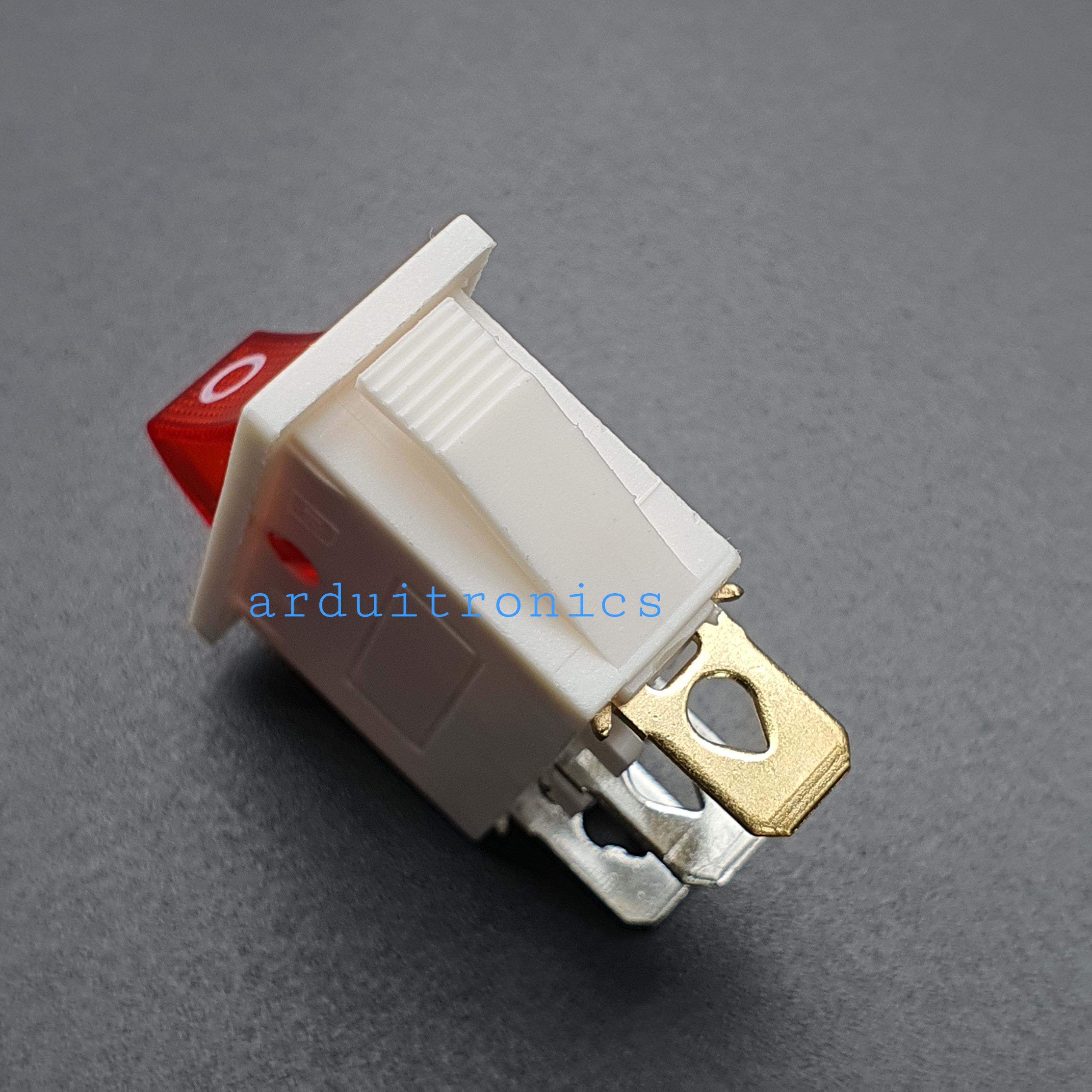 สวิตช์ไฟเปิด/ปิด KCD3-101N 15A 250VAC (3 ขา สีขาว-แดง)