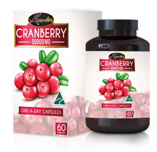 Auswelllife Cranberry hight Strength 50000 mg ออสเวลไลฟ์ แครนเบอร์รี่