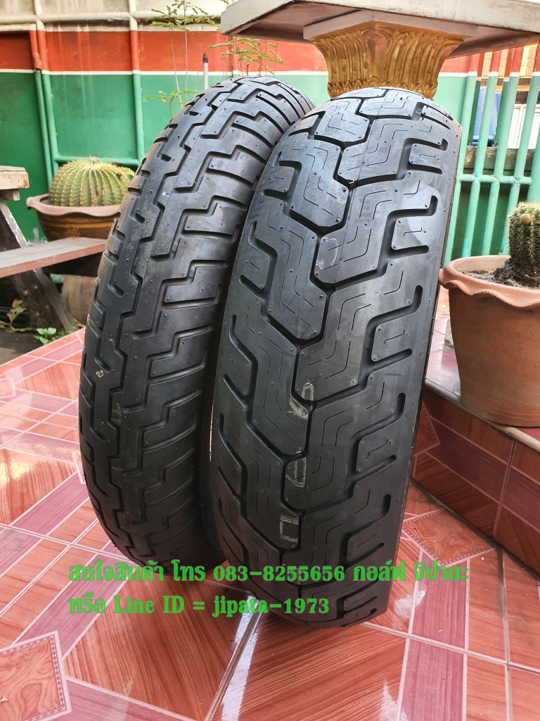 (Dunlop) ยางนอก Dunlop D404 ติดรถ Honda Rebel 300 (ขายเป็นคู่)