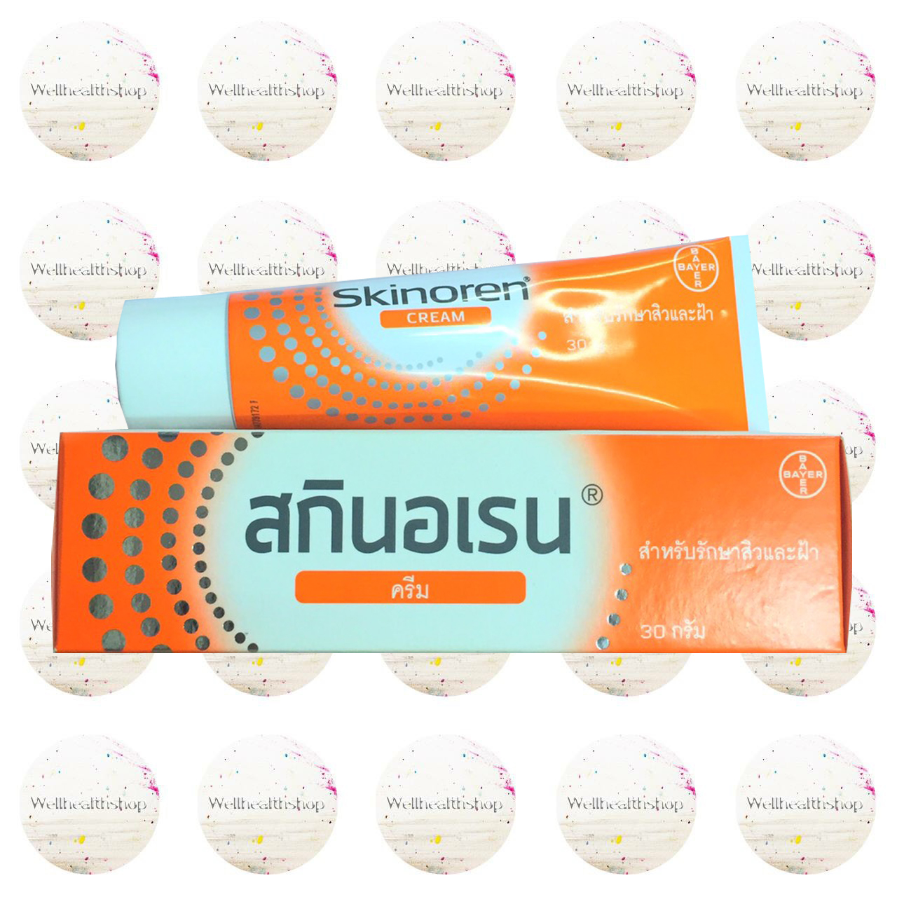 Skinoren Cream 30g สกินโนเรน ครีม รักษา สิว ฝ้า รอยดำ
