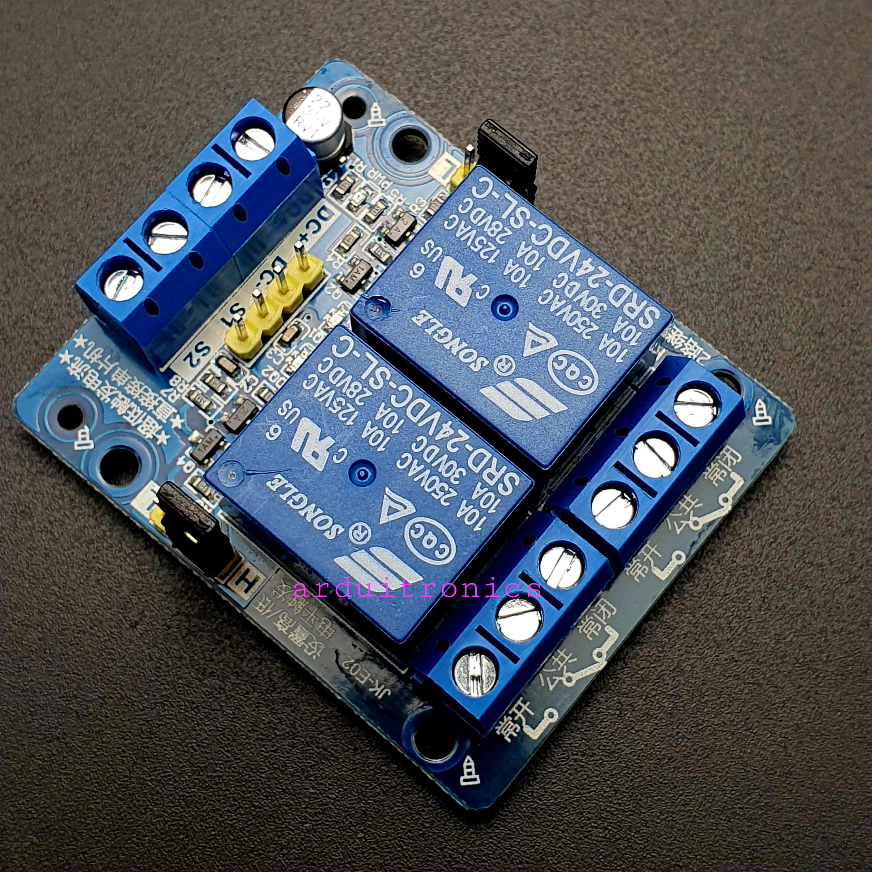 2 Channel Relay Module 24V (High/Low Level Trigger)
