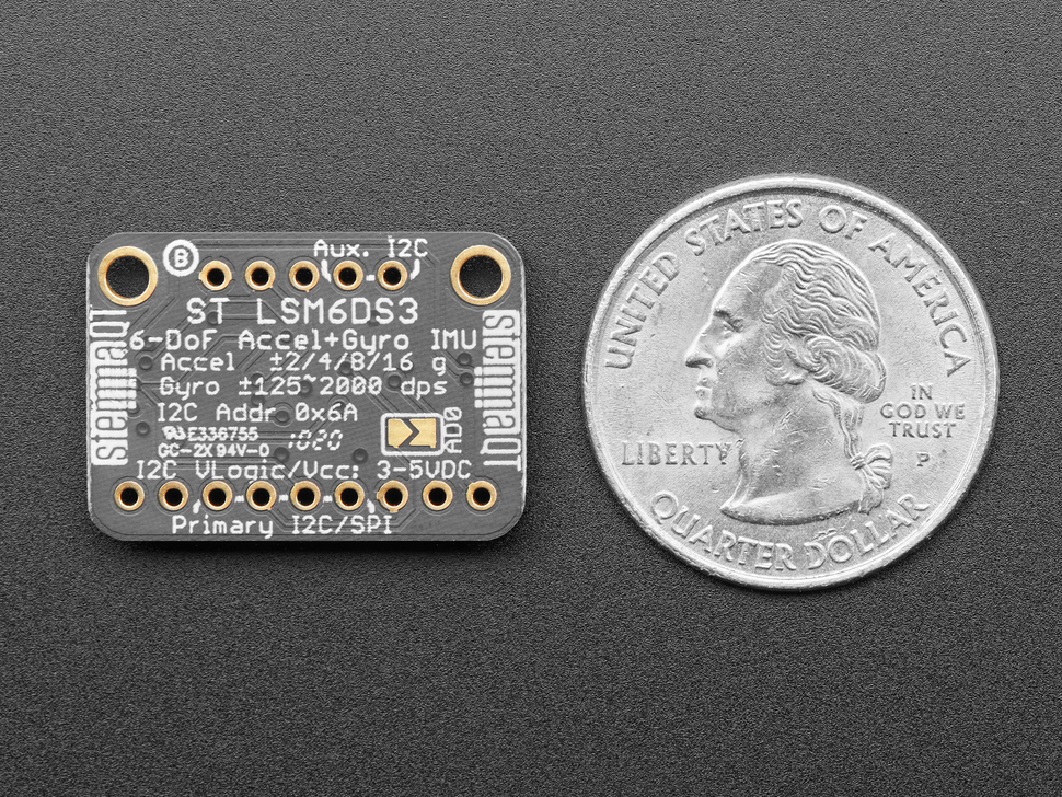 Adafruit LSM6DS3TR-C 6-DoF Accel + Gyro IMU - STEMMA QT / Qwiic (แท้จาก Adafruit, USA)