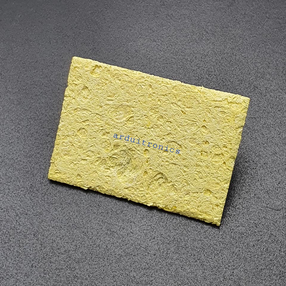 ฟองน้ำทำความสะอาดปลายหัวแร้งบัดกรี (สีเหลือง) Soldering Iron Tip Cleaning Sponge