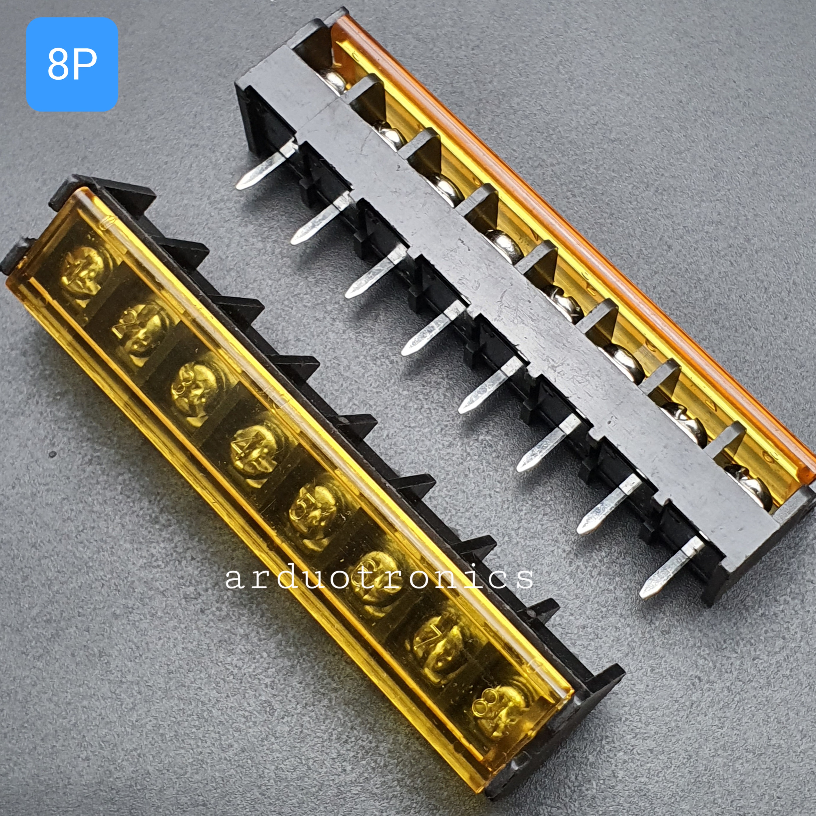 ขั้วต่อ Terminal Block HB-9500 (25A) แบบ 8 ช่อง แบบมีฝาครอบ