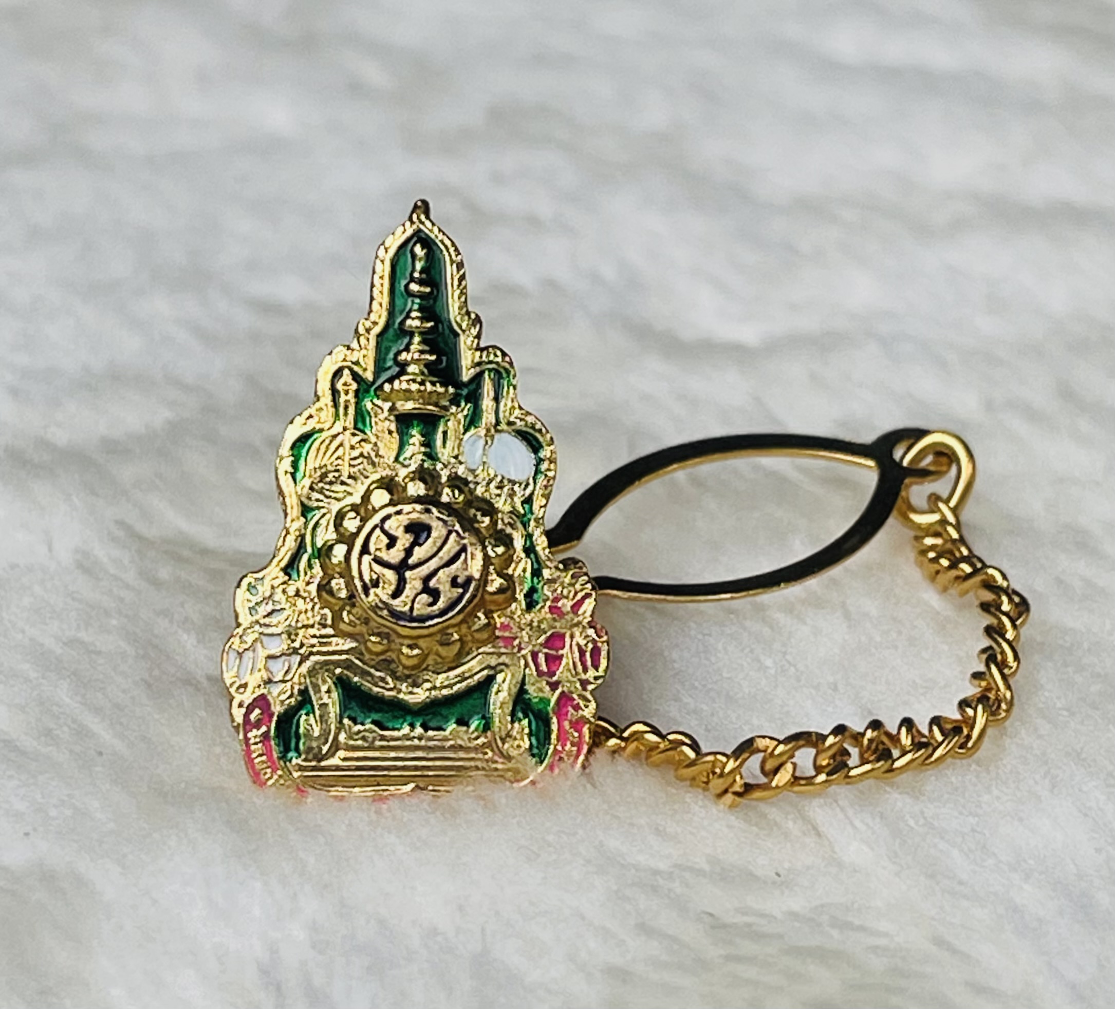 ราคาต่อชิ้น หมุดเนคไท ตราสัญลักษณ์ ในหลวง รัชกาลที่ 9 โลหะกะไหล่ทองลงยา สำหรับติดปกเสื้อ/ติดเนคไท Vintage Tie Tack