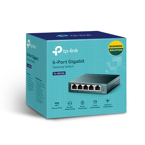 Switching Hub (สวิตซ์ฮับ) TP-LINK 5 Ports Gigabit Port TL-SG105 (Metal Case)