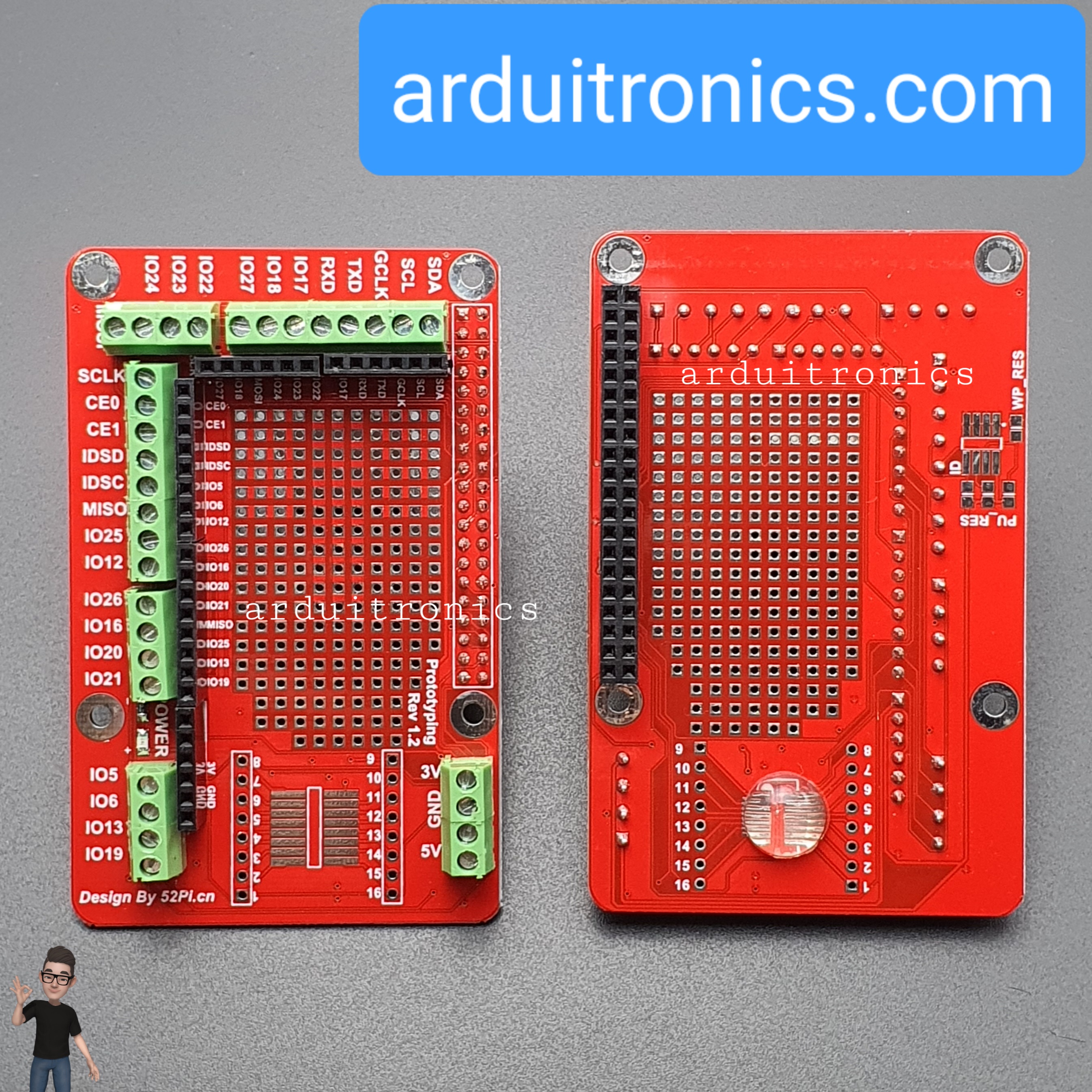 Raspberry Pi 3B+ / 3B Prototype Extension Board