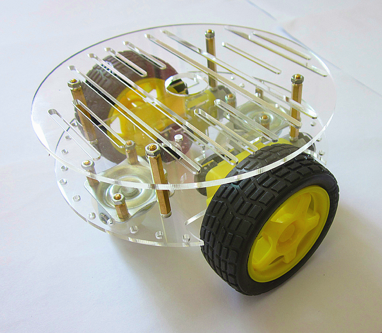 2WD Smart Car Chassis - แบบ 2 ชั้น มาพร้อม Motor และ Wheel Encoder