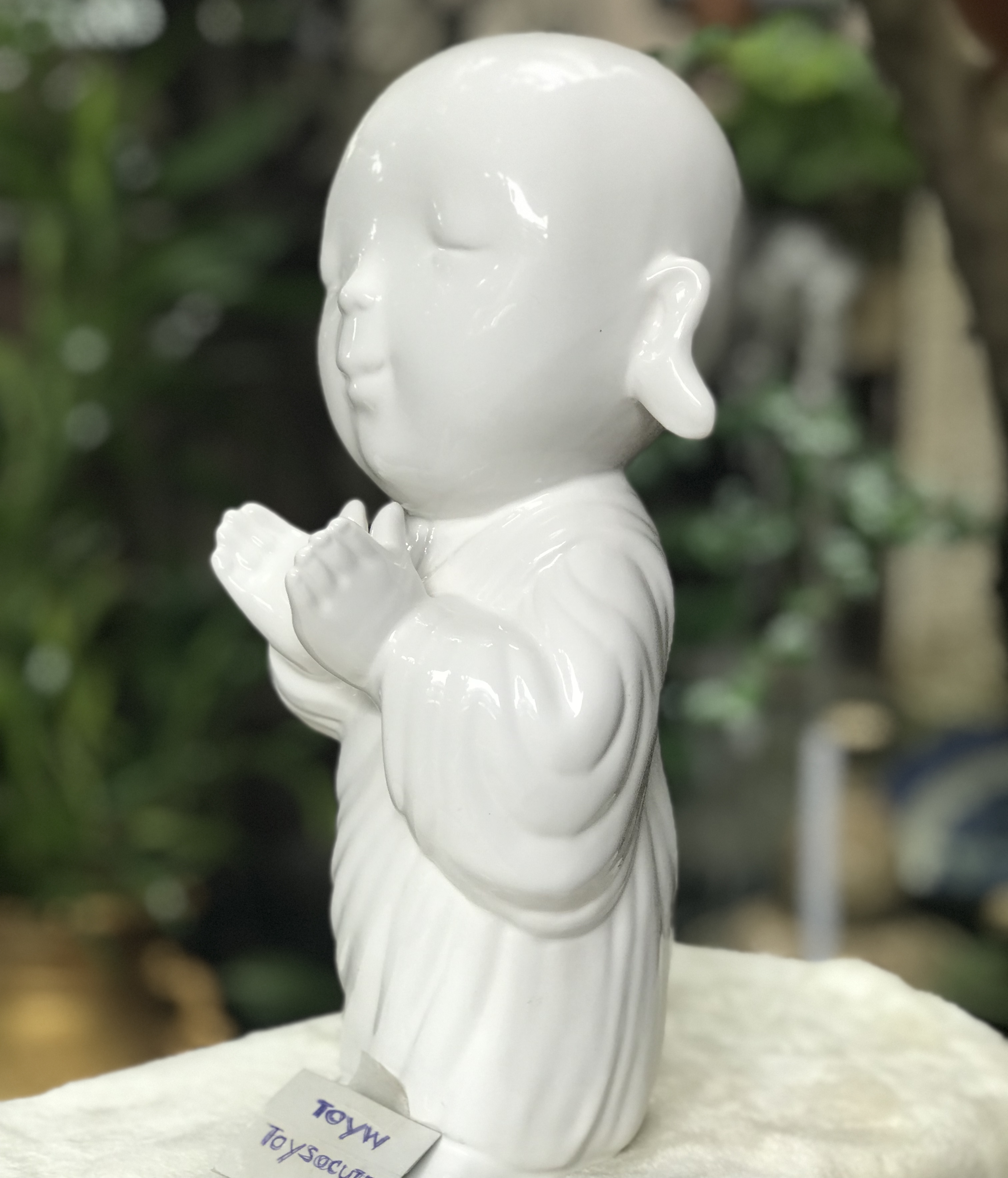 ￼เก่าเก็บ กระปุกออมสินแม่ชี เสถียรธรรมสถาน วัสดุเซรามิค /กล่องไม่สวย