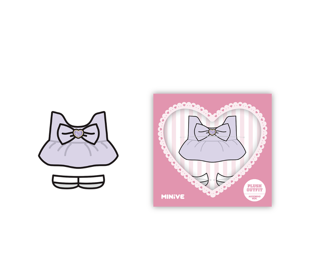 IVE - 2025 IVE X MINIVE POP-UP ＜WELCOME TO MINIVE SCHOOL＞ OFFICIAL MD ONLINE SALES -(PLUSH OUTFIT)_ACCENDIO VER. ระบุ ชื่อที่ต้องการ