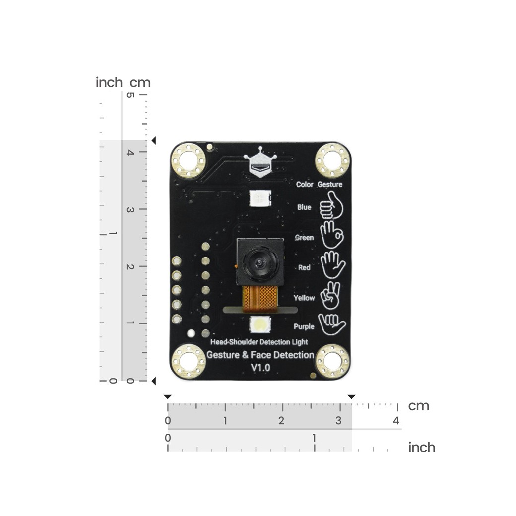 Gravity: Offline Edge AI Gesture & Face Detection Sensor – 5 Gestures, 10 Faces, 3m (Arduino/ RPi/ ESP32) - แท้ DFRobot