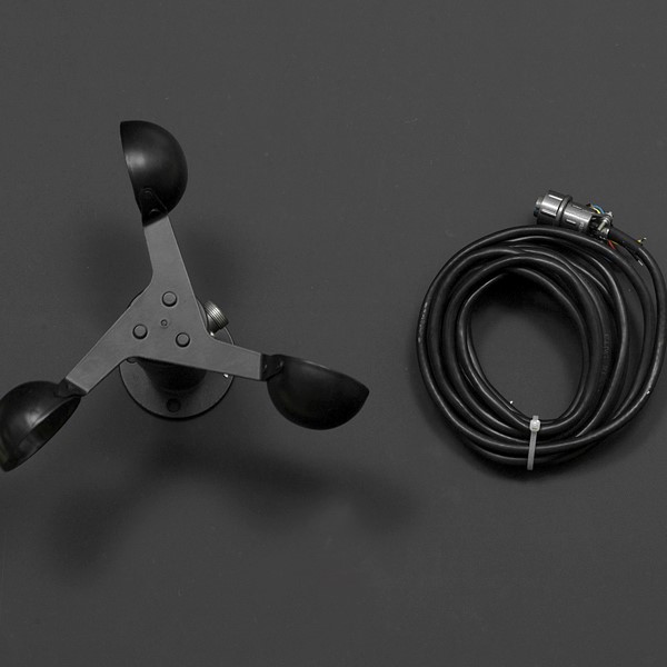 Anemometer Kit 0-5V (IP65 grade) - DFRobot Wind Speed Meter (aluminium alloy, military grade cable interface)