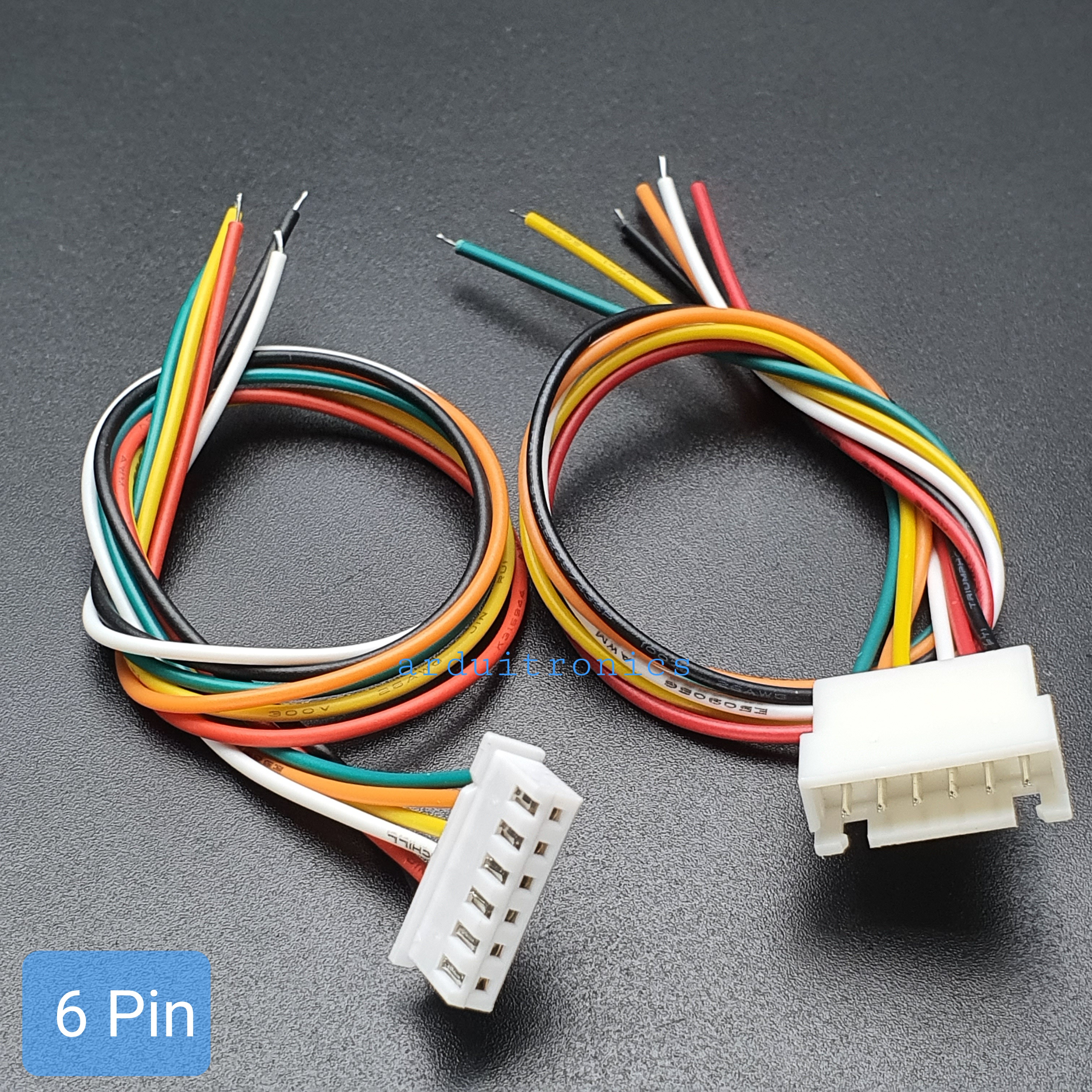 สายไฟ Xh2.54mm 6-Pin Female + Male Head ยาว 20cm (2 เส้นคู่ หัวตัวผู้และหัวตัวเมีย)