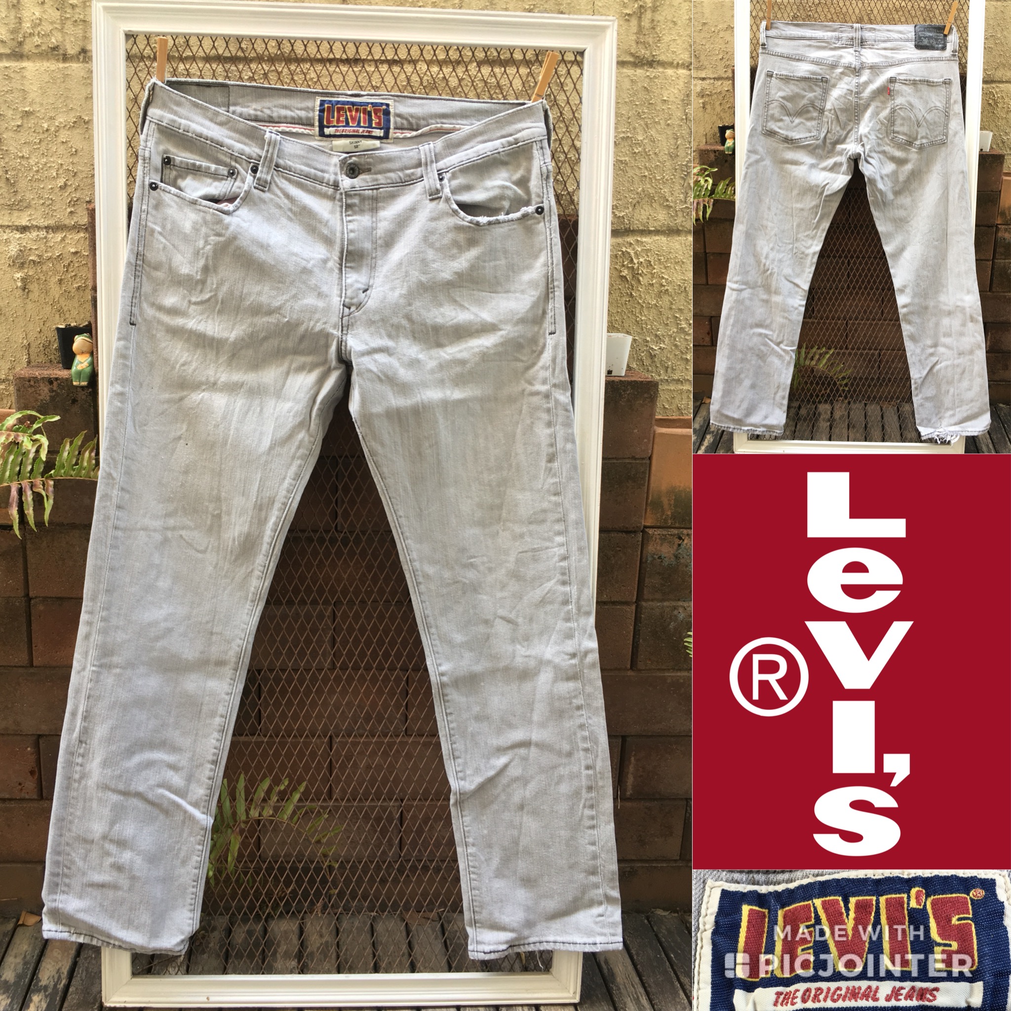 2sis1bro แบรนด์แท้ Levi's Strauss Skinny 511 กางเกงยีนส์ ผู้ชาย ขายาว มือสอง พร้อมส่ง sz 36
