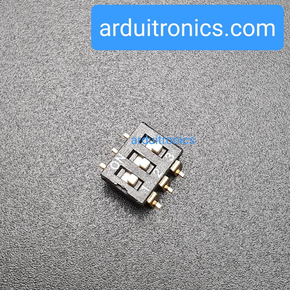 SMD DIP Switch 2.54mm Black SMD สวิตช์ 3P