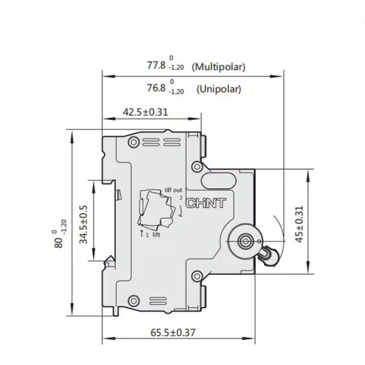 CHINT NXB-63 2P Model C เบรกเกอร์ 6A