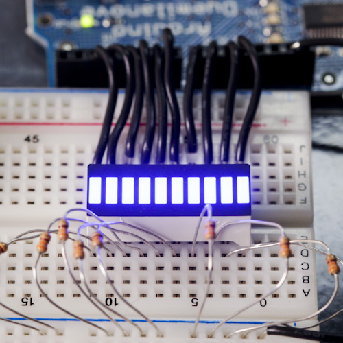 Blue 10 Segment LED Bar Graph (สีน้ำเงิน)