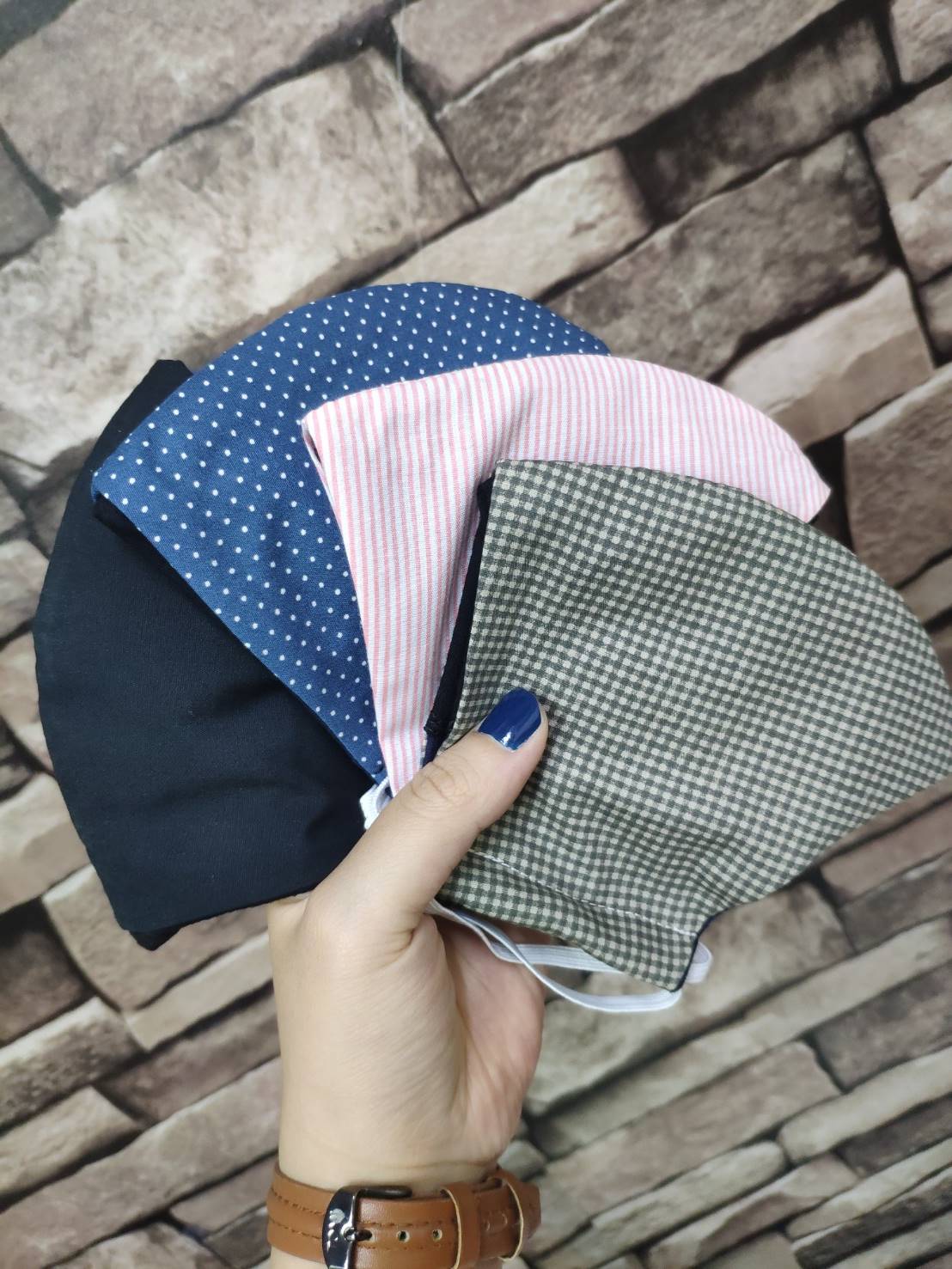 หน้ากากอนามัย แมสผ้าปิดปาก 3 ชั้น ใส่แผ่นกรองได้