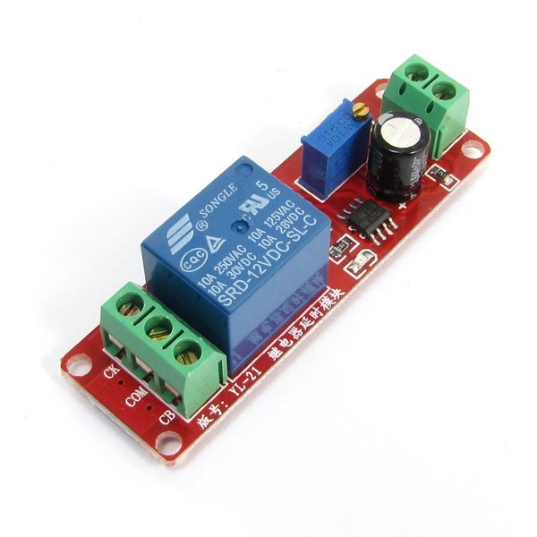 รีเลย์ หน่วงเวลา เปิด 12V Time Delay Relay Module 1-10s Fixed DC 12V NE555