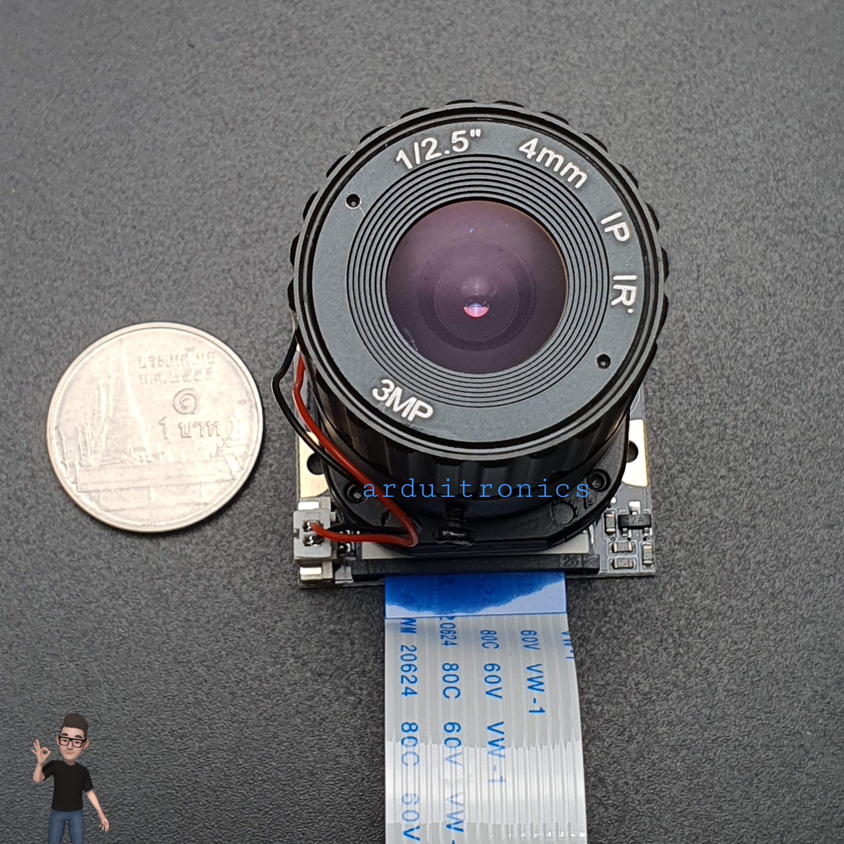 Raspberry Pi 4B/3B+ Camera 5MP 4mm Focal Length Night Vision IR-CUT Lens