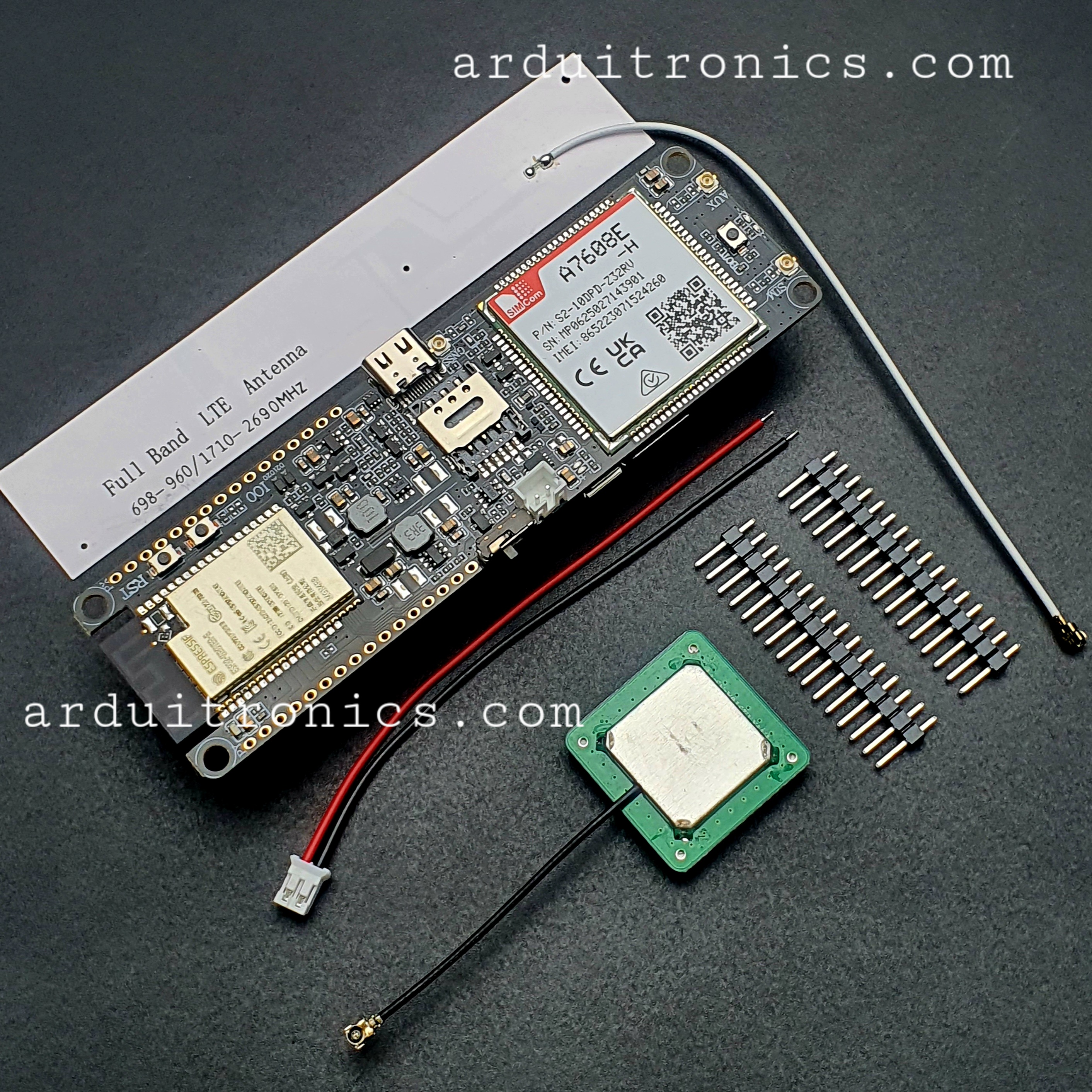 LILYGO T-A7608E-H (WiFi, BT, 3G/4G) with GPS พร้อมรางถ่าน 18650