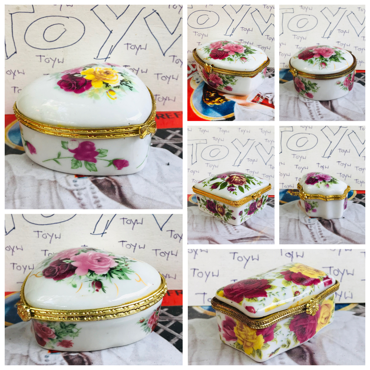 เริ่มต้น 120 บาท เก็บเก่า งานวินเทจตลับเซรามิค คละแบบคละลายคละขนาด ใส่ของใส่ยา ใ่ส่เครื่องประดับชิ้นเล็กๆ และของรักษ์อื่นๆ