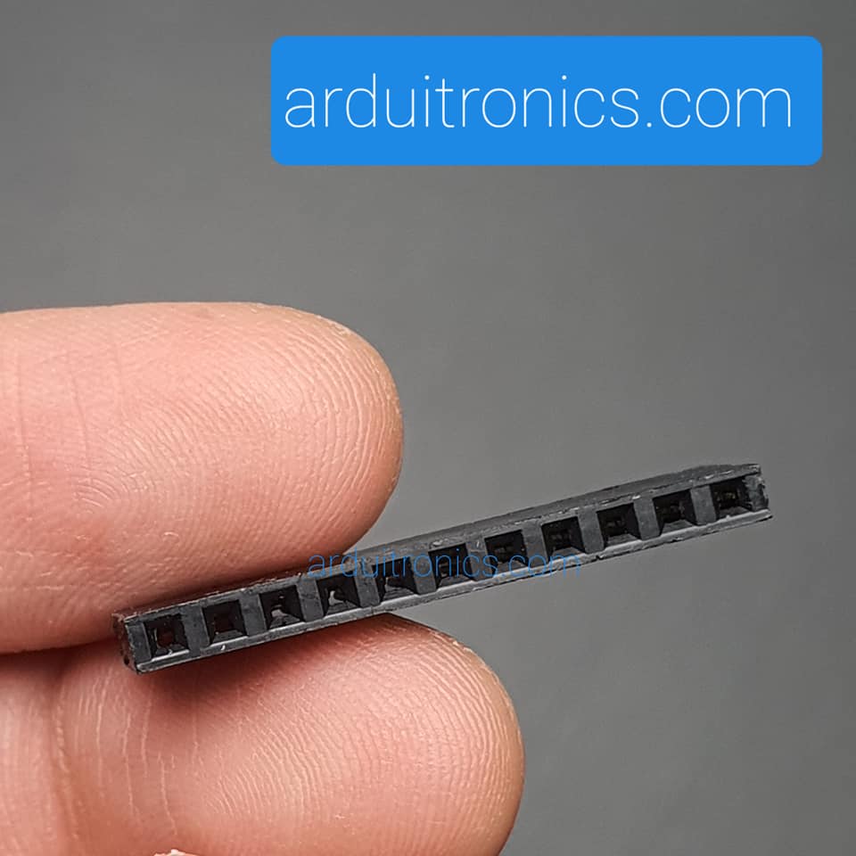 [Black] 1X11 Pin Single Row Female Header 2.54mm Pitch Straight Pin Square (จำนวน 1 ชิ้น)