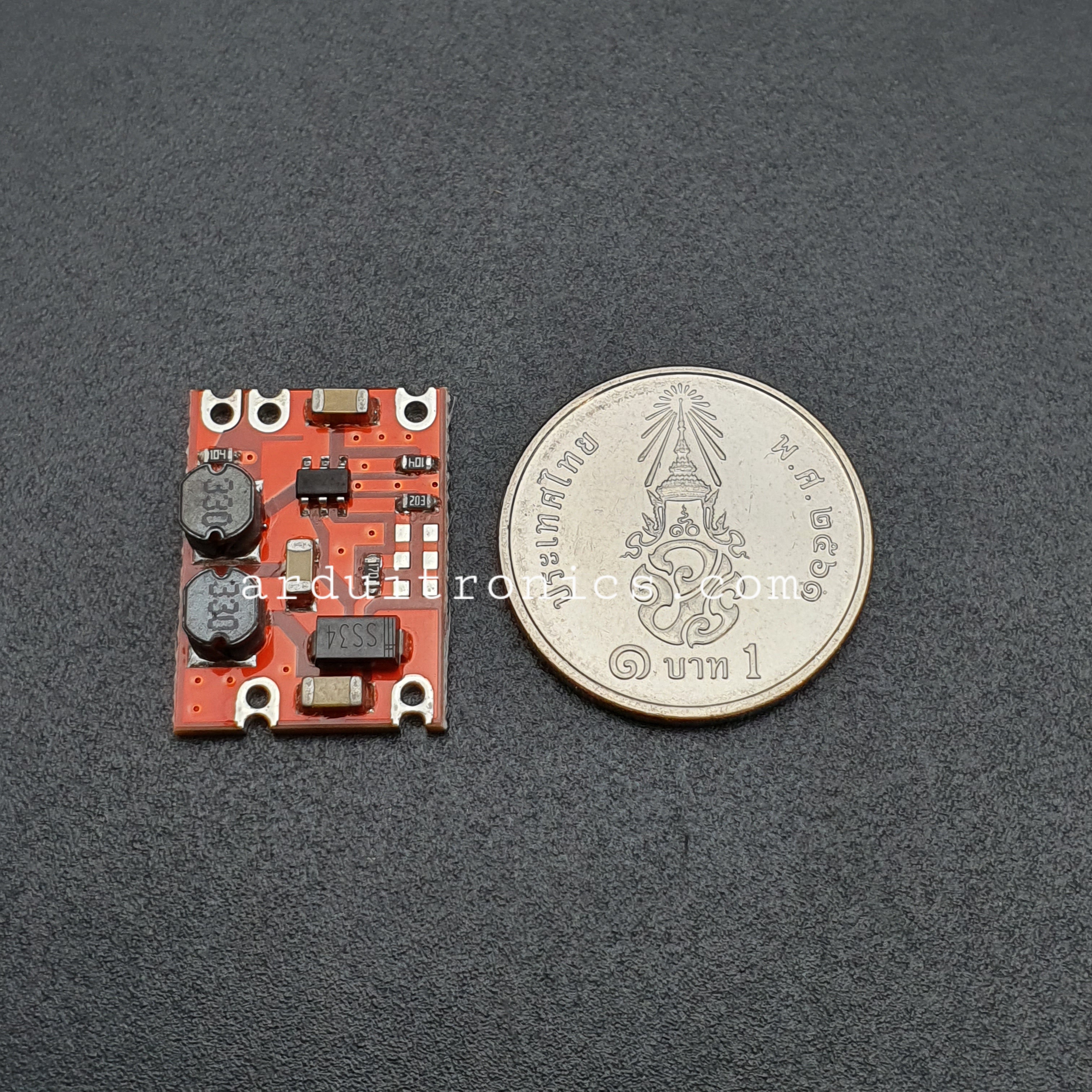 DC Automatic Step-Up and Step-Down Power Supply Module 3-15V to 5V 600mA โมดูลแปลงไฟ 3-15V เป็น 5V 600mA