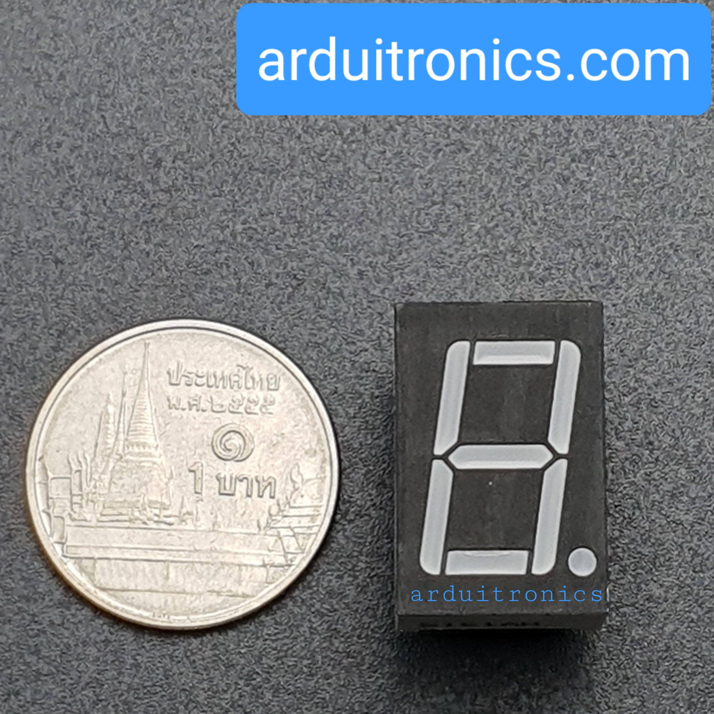 0.56 inch Seven Segment 1 Digit Red (Common Cathode) 12.7 x 19.1 x 8.1mm - 5161AH / 5161AS