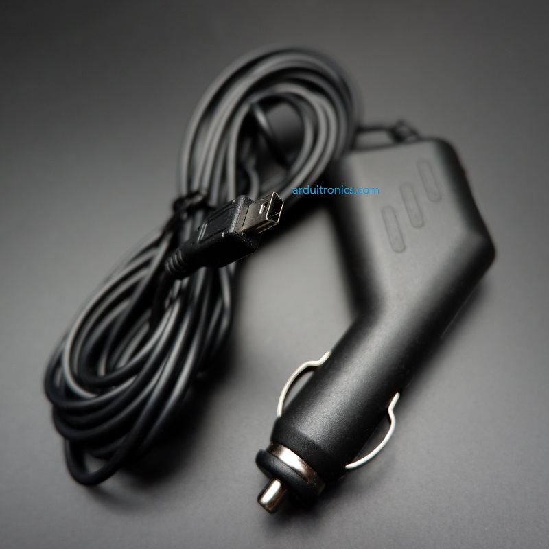 สาย Mini USB Charger มีหัวต่อเสียบกับที่เขี่ยบุหรี่ในรถ (ยาว 3.5 เมตร)