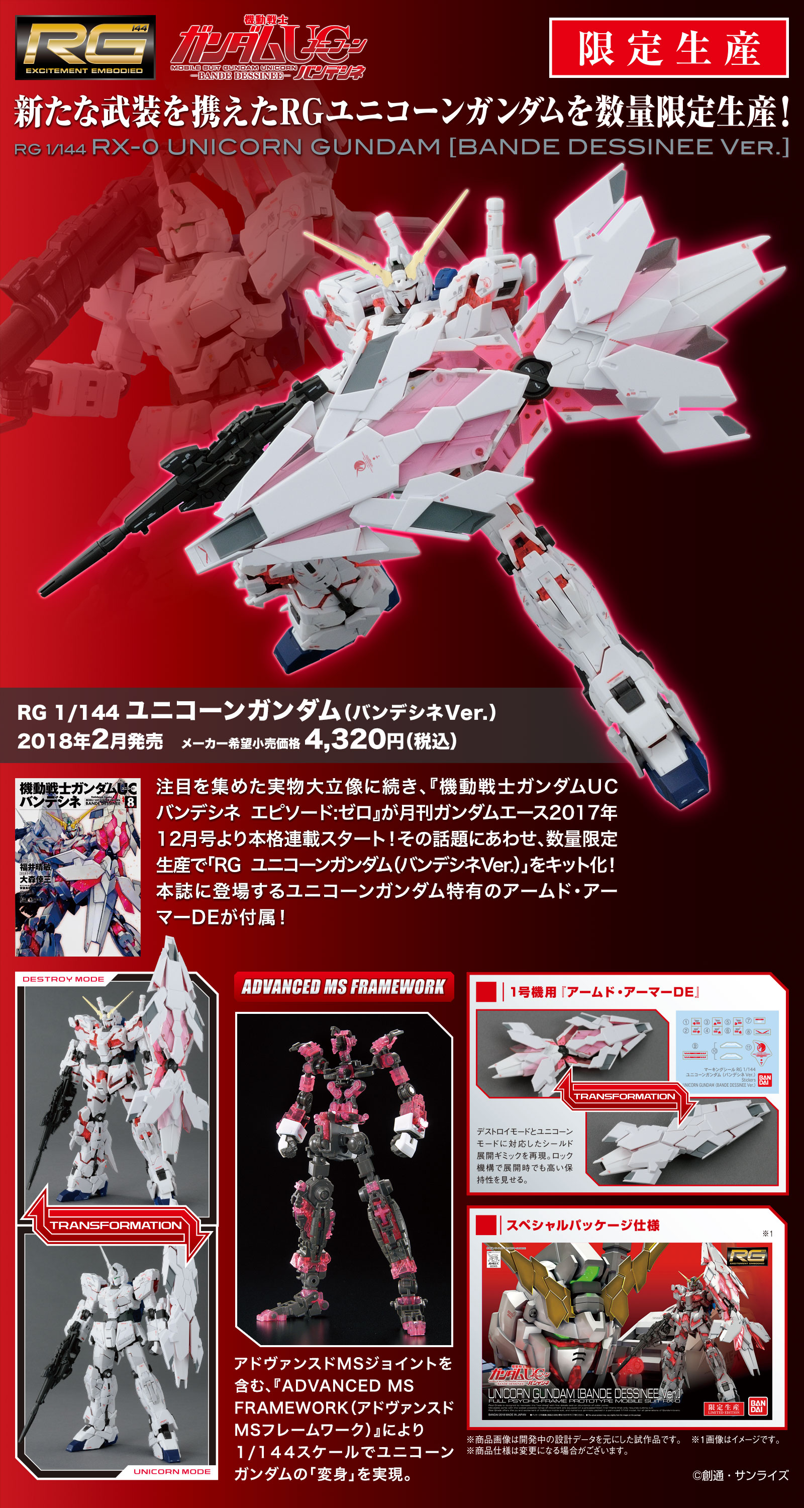 RG 1/144 RX-0 Unicorn Gundam (Bande Dessienee Ver.)