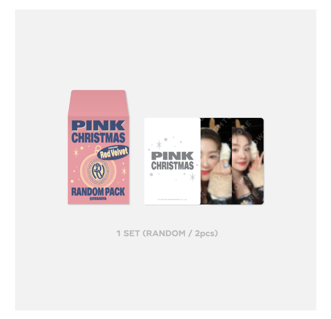 Red Velvet -2022 PINK CHRISTMAS Photo card สุ่ม ( 1 ซอง ได้ การ์ด 2 ใบนะคะ สุ่ม นะคะ )