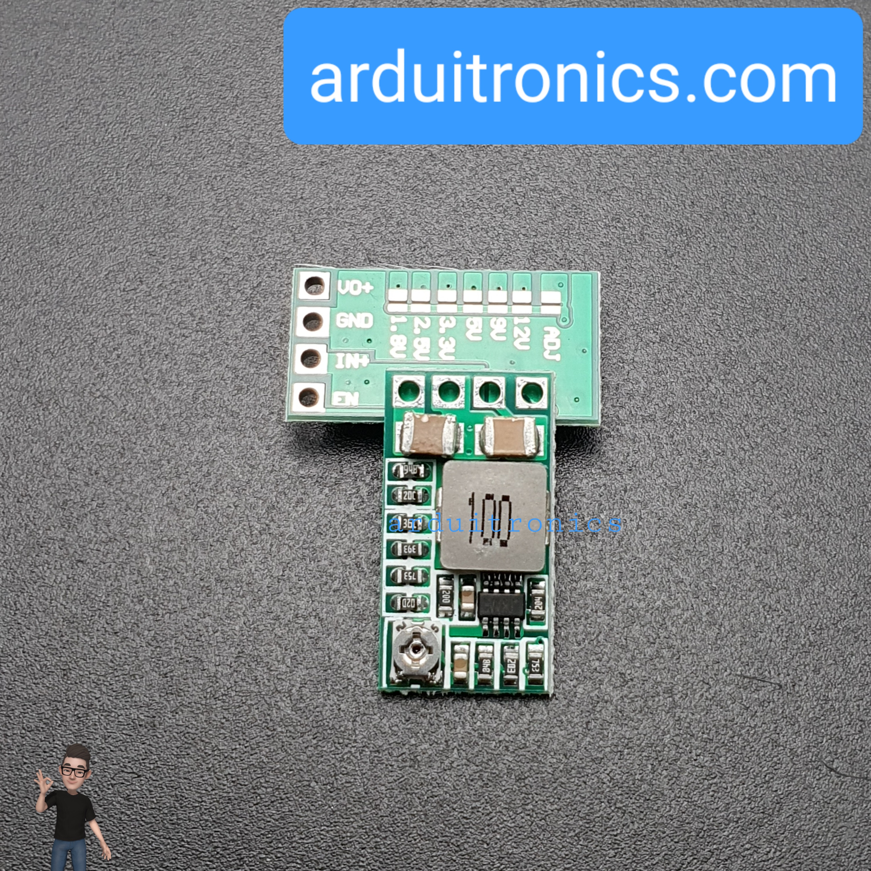 โมดูลสเต็ปดาวน์ขนาดเล็ก Mini DC-DC (12-24V to 5V 3A) Step Down Module Voltage Buck Converter Adjustable 97.5% 1.8V 2.5V 3.3V 5V 9V 12V
