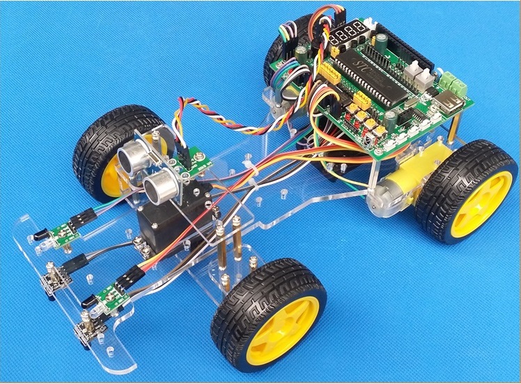 4WD Smart Car Chassis Kits โครงหุ่นยนต์รถ 4 ล้อ ระบบเลี้ยว servo