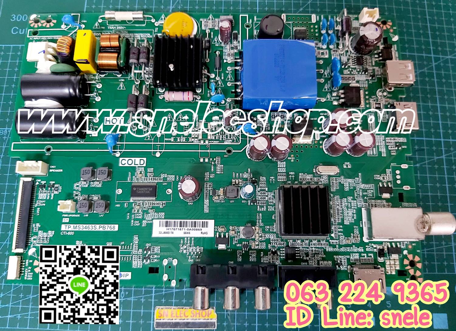 เมนบอร์ด รุ่น 32LJ500D-TA.BTMFLJD พาร์ทบอร์ด TP.MS3463S.PB768