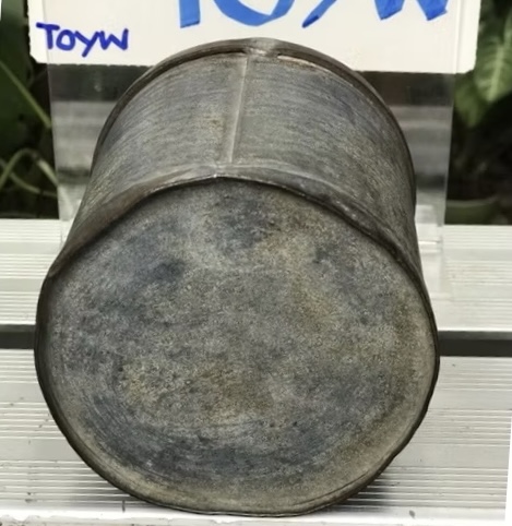 ของโบร่ำโบราณ ราคาต่อชิ้น ลิตรตวงข้าวสังกะสี ลิตรตวงข้าวโบราณ ขนาด 0.5 ลิตร ตอกครุฑและเลขกำกับ ไม่ผุไม่รั่ว