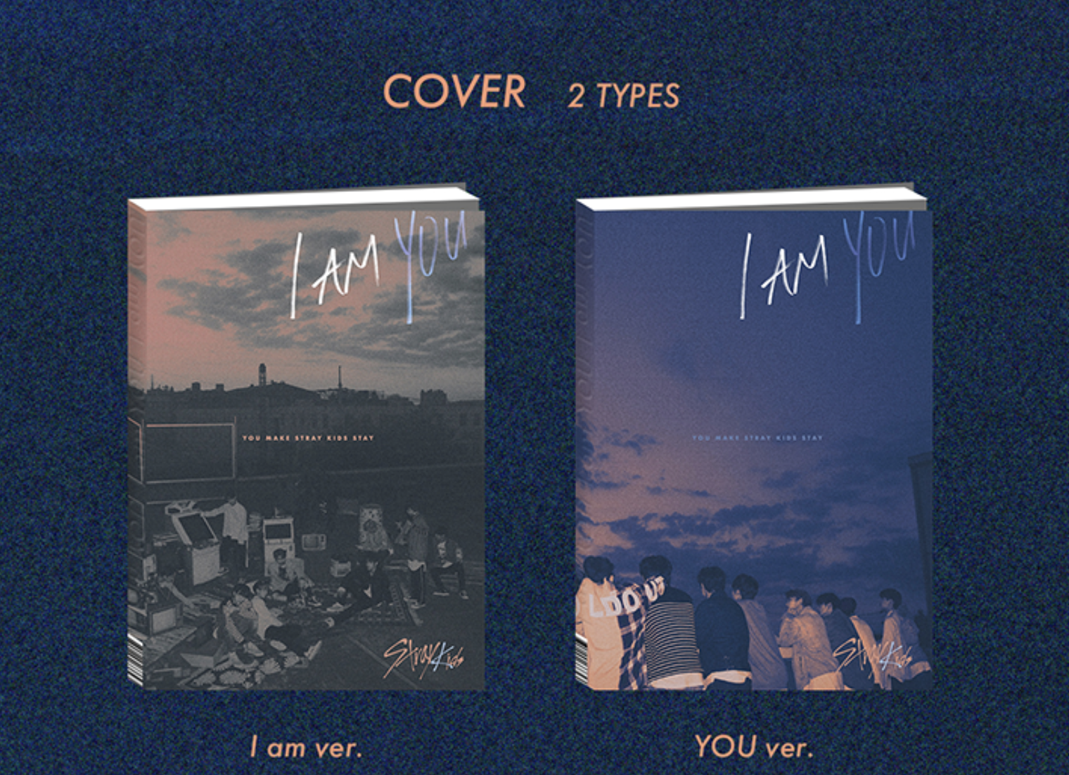 Stray Kids - Album [I am YOU] แบบ set 2 ปก หน้าปก I am ver + YOU Ver.
