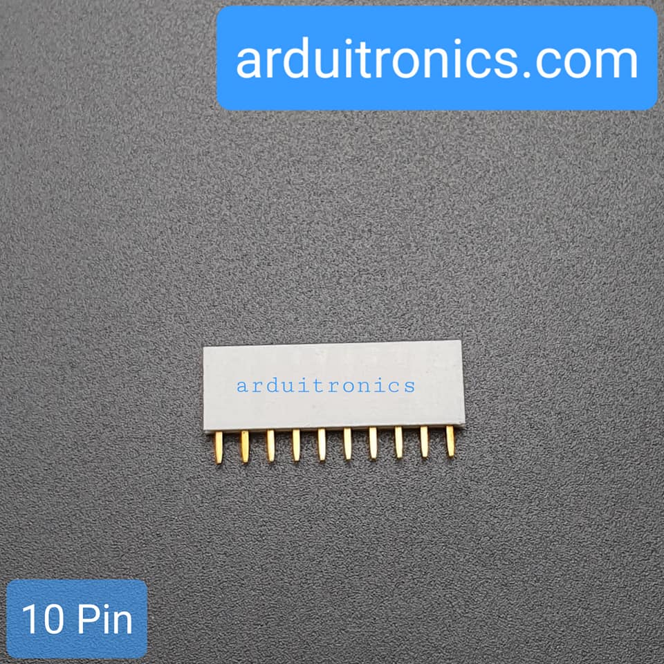 [White] 1x10 Pin Single Row Female Header 2.54mm Pitch Straight Pin Square (จำนวน 1 ชิ้น)
