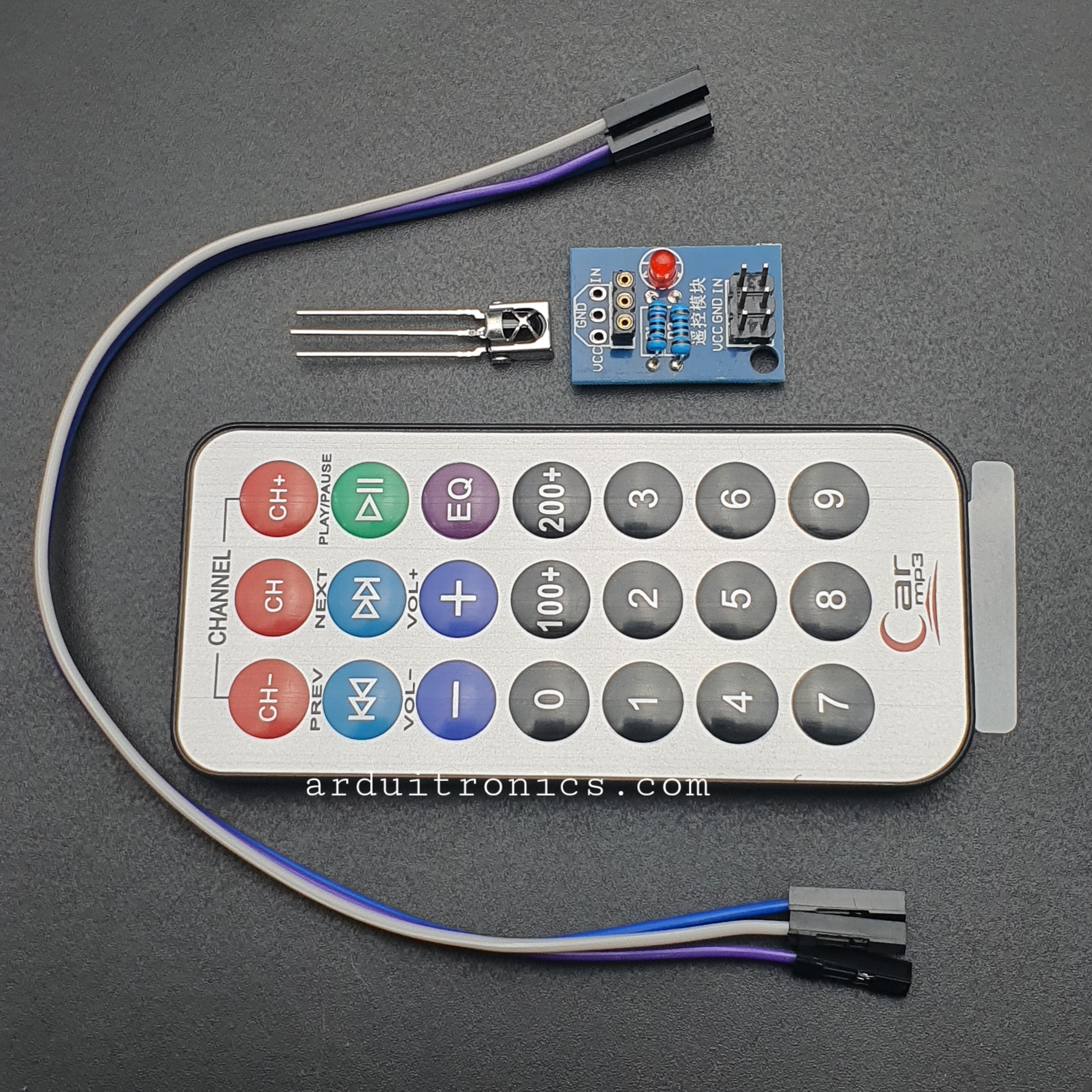 ชุดรับส่งสัญญาณรีโมทอินฟราเรด Infrared Remote Control Kit สำหรับ Arduino แบบที่ 3