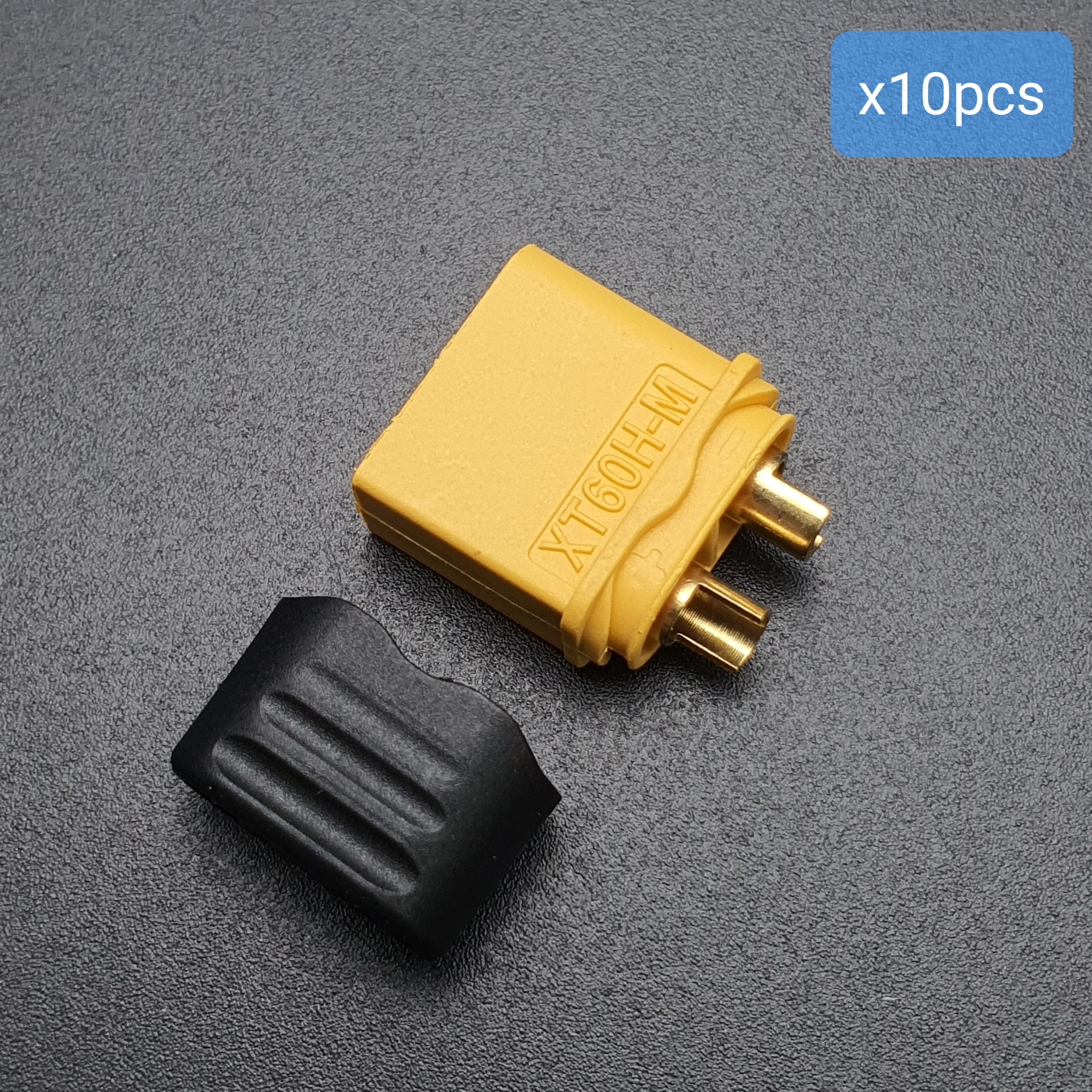 ขั้วต่อแบตเตอรี่ XT60H-M ปลั๊กเชื่อมต่อแบตเตอรี่ลิเธียม ตัวผู้ จำนวน 10 ชิ้น