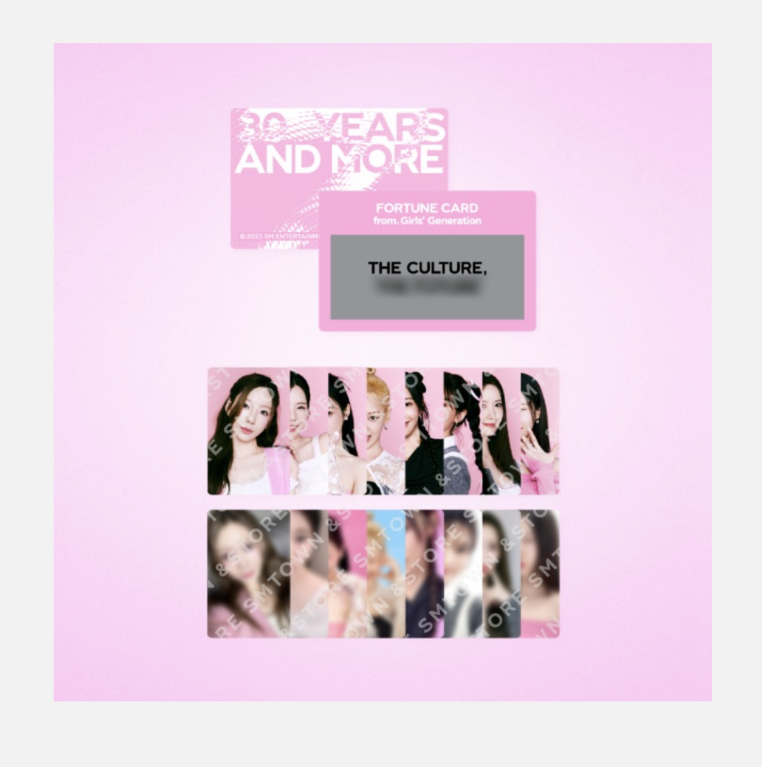 Girls' Generation -SMTOWN LIVE 2025 1st OFFICIAL MD - Fortune Scratch Card Set (ได้การ์ด fortune 1 ใบ สุ่ม และ photo card 1 ใบ สุ่ม )
