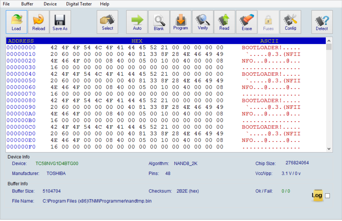 TNM5000 EMMC NAND PROGRAMMER โปรแกรมไอซี