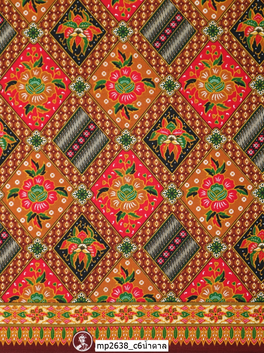 [D-MP2638] ผ้าถุงแม่พลอย 1.8เมตร เย็บพร้อมนุ่ง คอตต้อน 100%