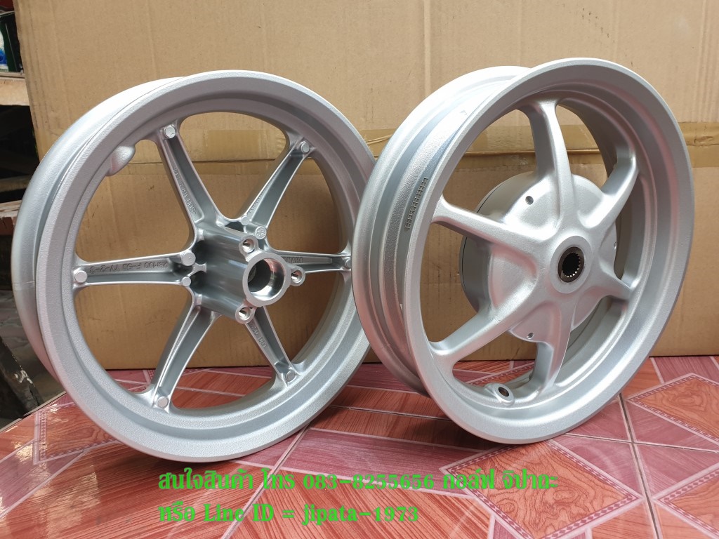 (Grand Filano) ชุดวงล้อแม็ก Yamaha Grand Filano แท้ (สีเงิน) (ขายเป็นคู่)