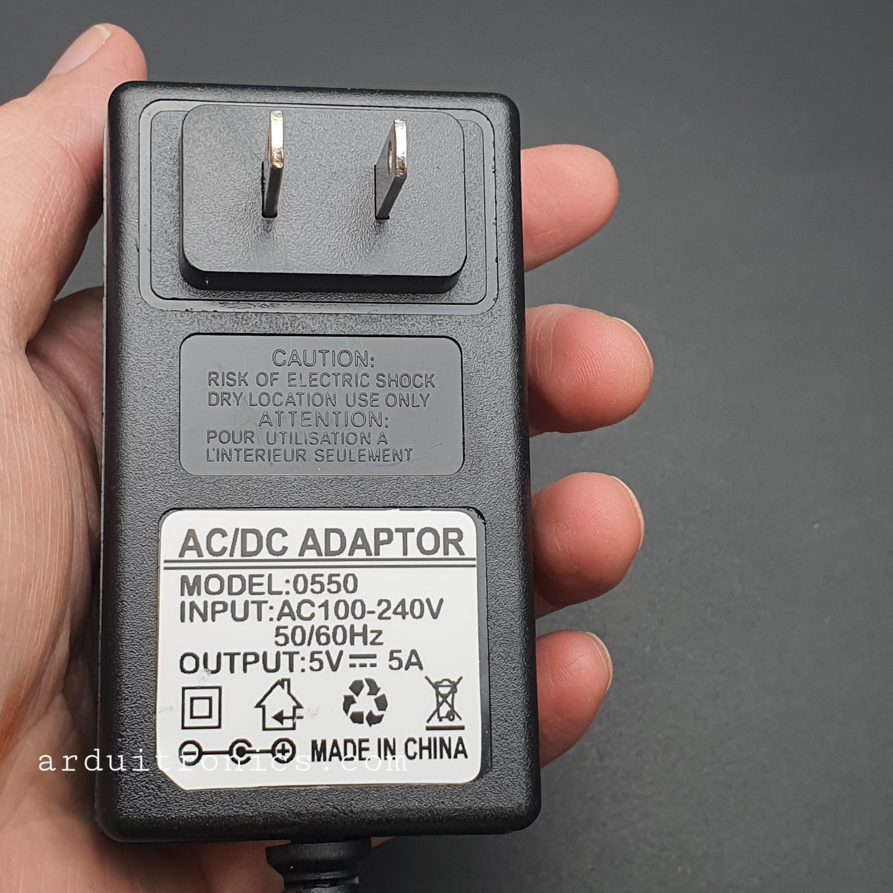 Power Adapter 5V 5A USB Type-C With Switch On/Off (หัว US)