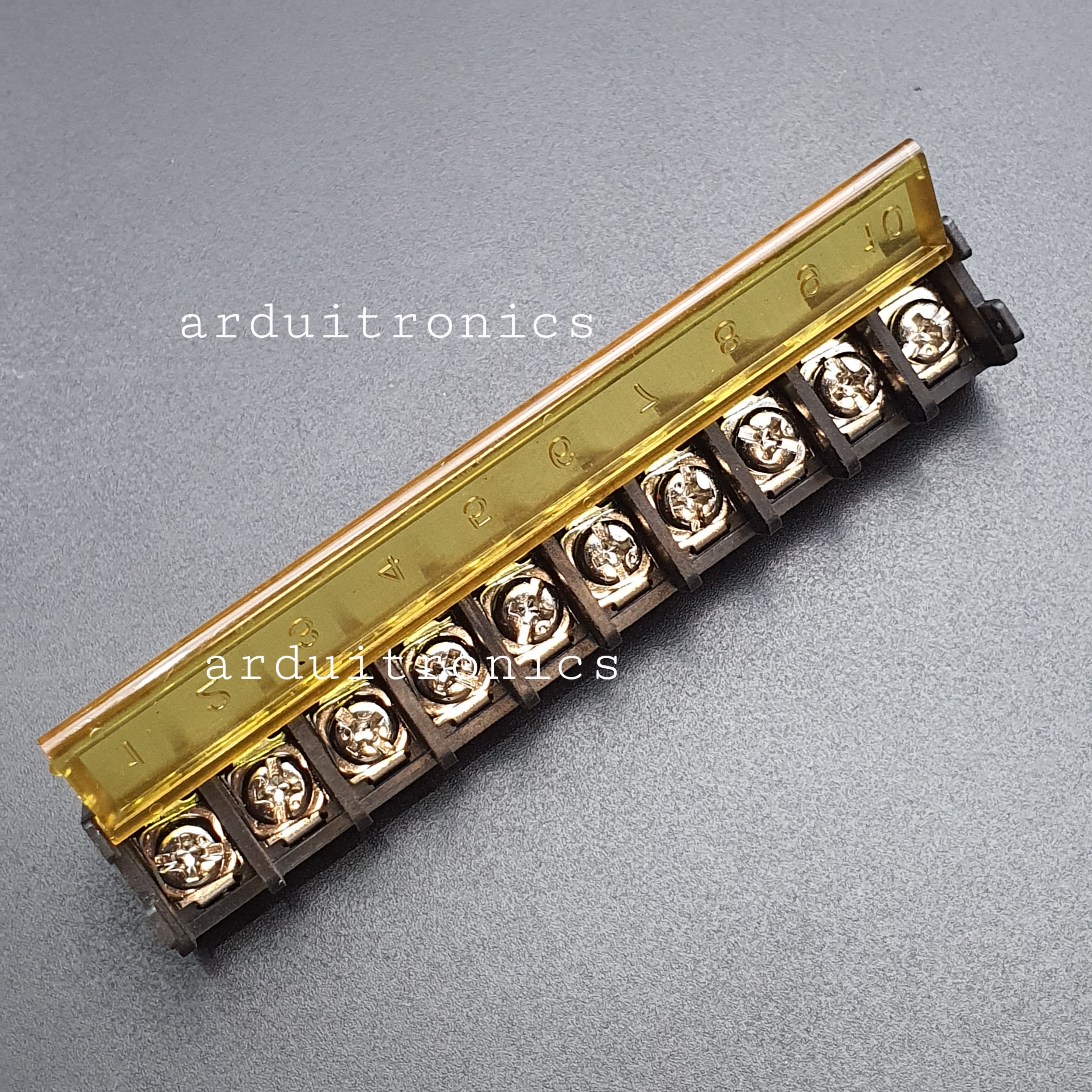 ขั้วต่อ Terminal Block HB-9500 (25A) แบบ 10 ช่อง แบบมีฝาครอบ