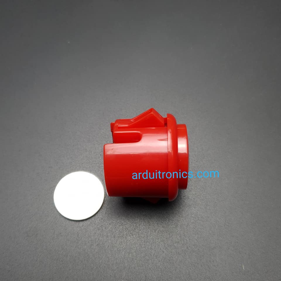 Arcade Button Red (สีแดง แบบฐานสูง) ปุ่มกดตู้เกม สวิตช์ปุ่มกดติดปล่อยดับ สีแดง