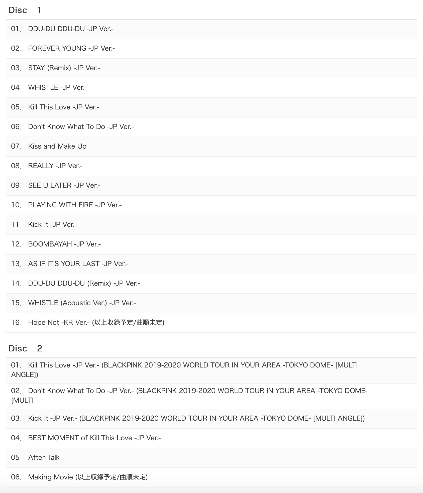 Blackpink 2019-2020 World Tour In Your Area -Tokyo Dome-[First Press Limited Edition] - แบบ DVD